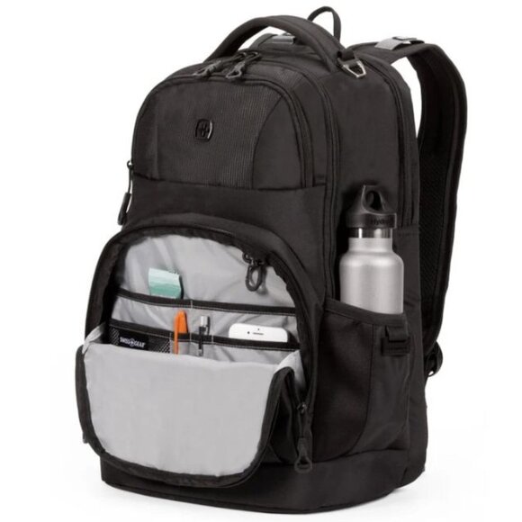 Swiss Gear Black Laptop Backpack W/ Tablet Pocket & Airflow Design - Picture 4 of 15